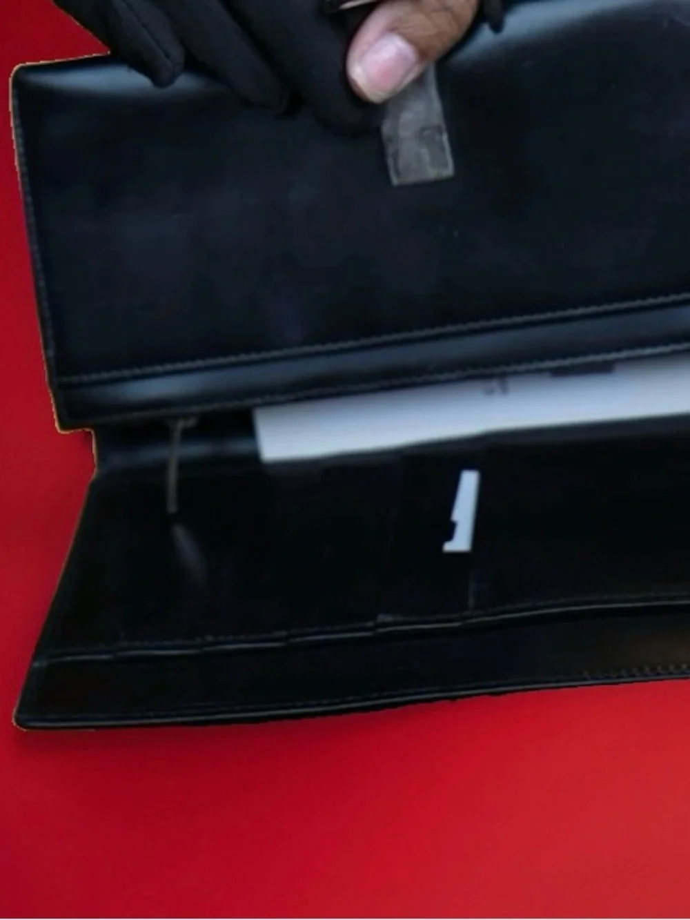 Salvatore Ferragamo Black Leather Wallet with Silver Gancini Hardware